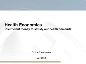 DC Health Economics WITS 4th Year Pharmacy Lectures: D