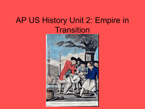 AP US History Unit 2: Empire in Transition