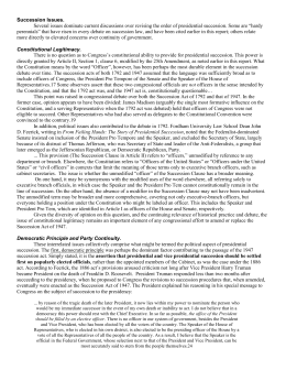 the importance of a system on presidential succession The georgia secession convention of 1861 a pivotal state in the debate due to its geographic importance when a hastily assembled transmission system. the importance of a system on presidential succession The georgia secession convention of 1861 a pivotal state in the debate due to its geographic importance when a hastily assembled transmission system.