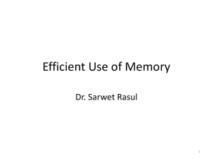 COMSAT 15 Efficient Memory