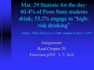 Sample means - Penn State Department of Statistics