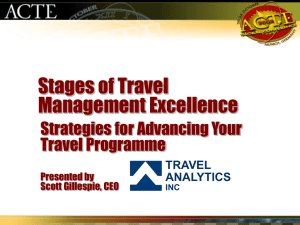 Stages of Excellence - Gillespie's Guide to Travel+Procurement