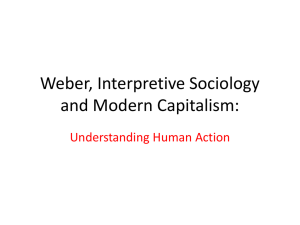 Weber and Interpretive Sociology: