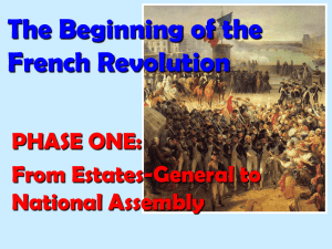 Estates General to National Assembly (Phase 1)