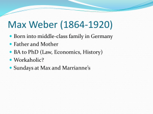 Weber lecture