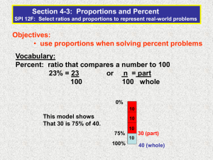 4-3 PPT Proportions and Percent
