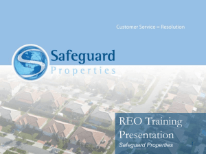 REO 101 - Safeguard Properties