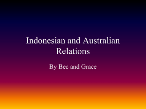 Indonesian and Australian Relations - Year-12-National