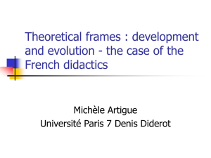 the case of the French didactics