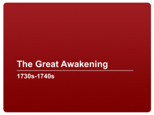 What was the Great Awakening?
