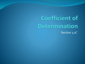 Notes on Coefficient of Determination