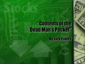 Content of the Dead Man's Pocket