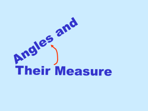 Angles and Their Measure