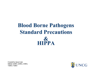 Blood Borne Pathogens Standard Precautions