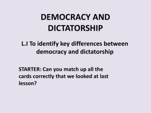 7. Democracy v Dictatorship
