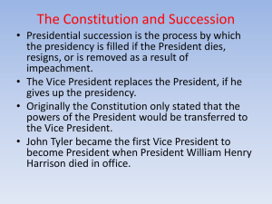 Presidential Succession and the VP (13
