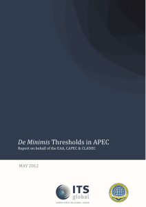 Threshold in APEC De Minimis 2012 English