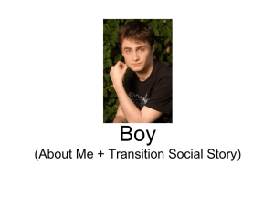 About Me-Transition Social Story