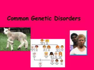 Genetic Disorders for Blog