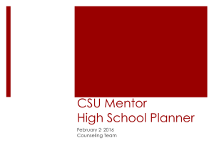 CSU Mentor High School Planner