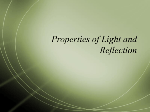 SNC 2D Optics 2 Properties of Light