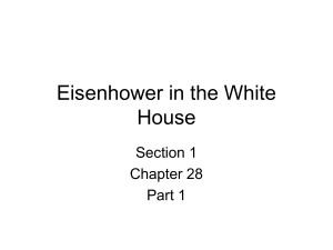 Eisenhower in the White House