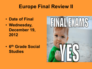 Europe Final Review II - Mrs. Curtis's Social Studies Classroom