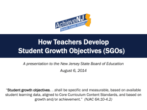 Student Growth Objectives Report