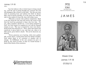 Week One: James 1:9-18 - Germantown Presbyterian Church