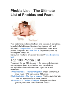 phobia and fears resource - Keansburg School District / Home
