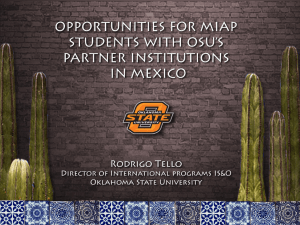 Opportunities For MIAP Students With OSU's Partner Institutions in