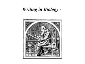 Writing in Biology - Materials and Methods