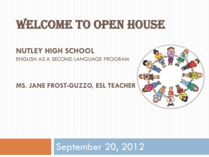 Welcome to Open House Nutley high School