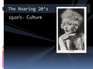 1920s Culture Powerpoint
