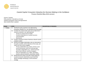 Ecosystem Valuation for Decision Making in the Caribbean