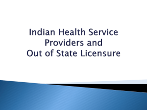 IHS Provider w/o AK Licenses