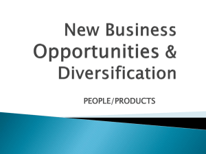 New Business Opportunities & Diversification