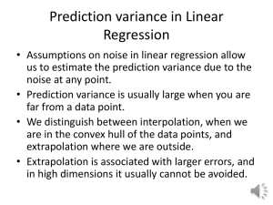 4.2.1 Interpolation, extrapolation and prediction variance