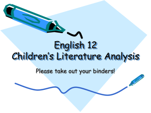 Children's Literature Analysis PowerPoint