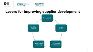 Levers for improving supplier development