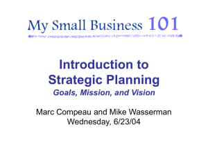 Introduction to Strategic Planning