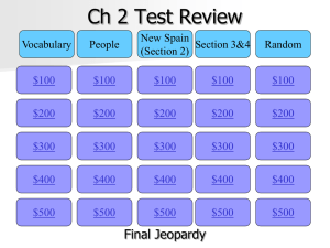 Ch 2 Jeopardy Review