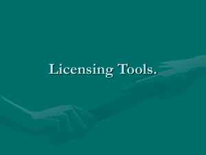 Licensing Tools. - Alcohol Learning Centre