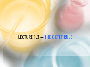 1.2 – the Octet Rule