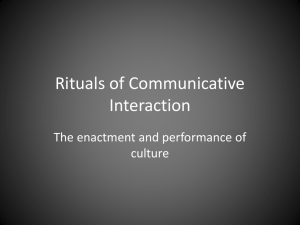 Rituals of Communicative Interaction