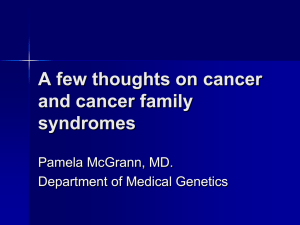A few thoughts on cancer and cancer family