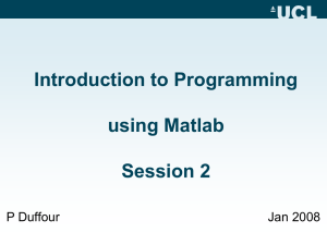 Introduction to Programming using Matlab