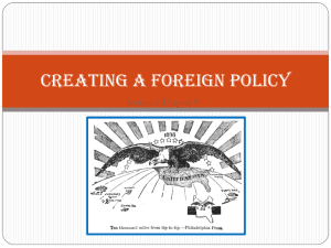 Creating a Foreign Policy