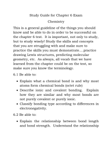 Study Guide for Chapter 6 Exam Chemistry This is a general