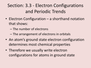 Section: 3.3 - Electron Configurations and Periodic - SCH4U-SRB